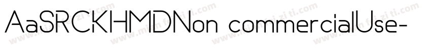 AaSRCKHMDNon commercialUse字体转换
